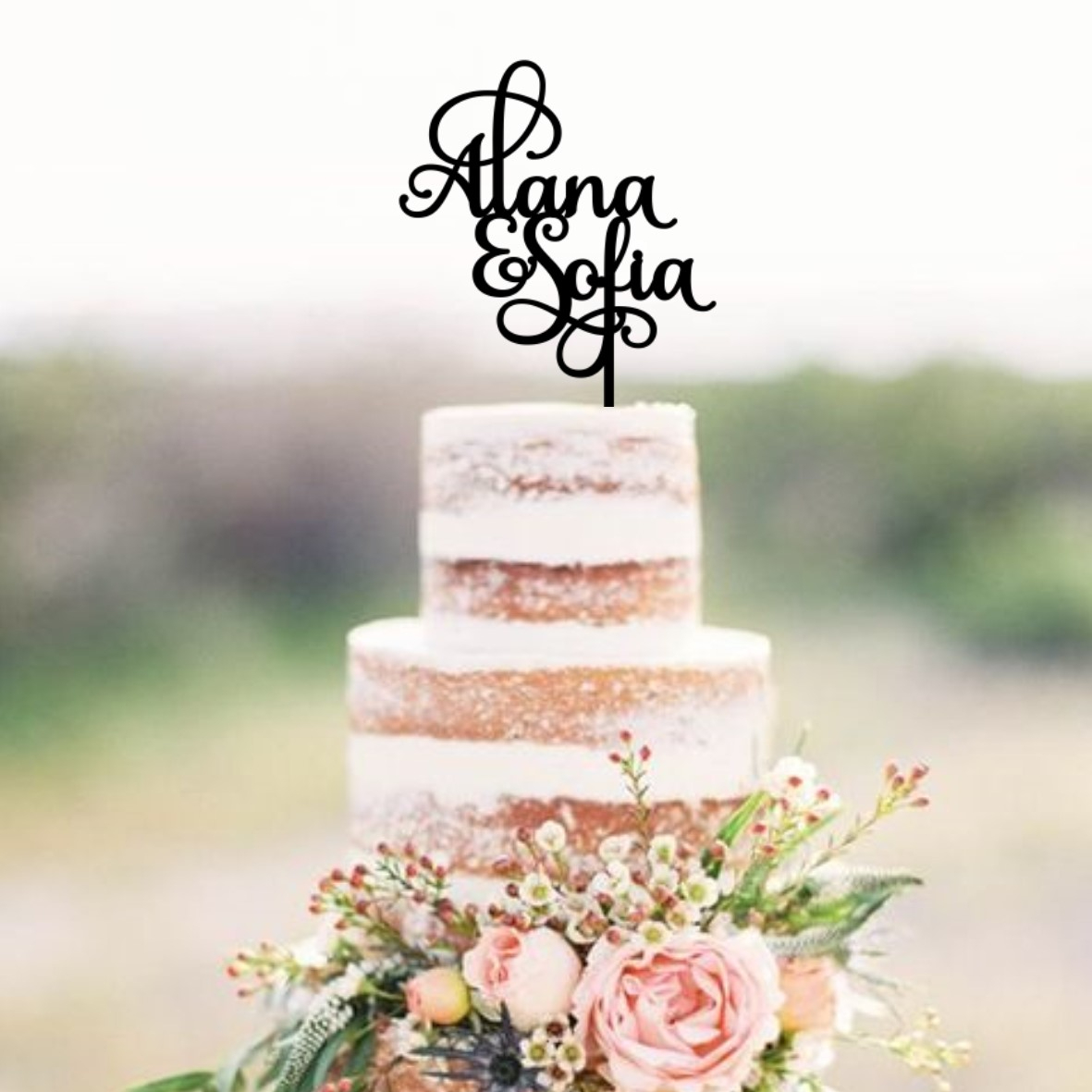Two Names Cake Topper