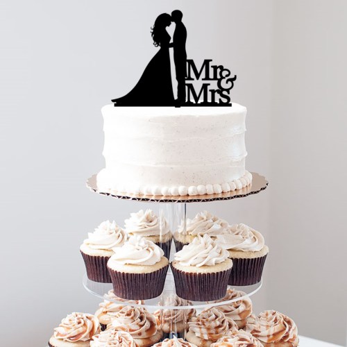 Quick Creations Cake Topper - Bride & Groom Mr & Mrs