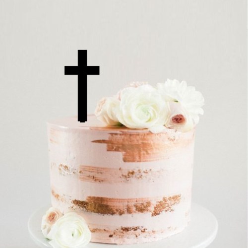 Simple Cross Cake Topper