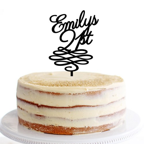 Quick Creations Cake Topper - Emilys 21st Swirl