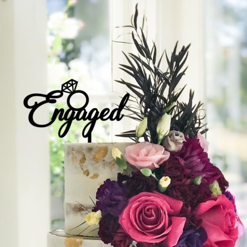 Quick Creations Cake Topper - Engaged v2