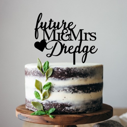Quick Creations Cake Topper - Future Mr & Mrs Dredge Heart