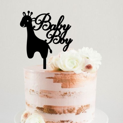 Baby Boy or Girl Giraffe Cake Topper