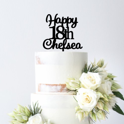 Quick Creations Cake Topper - Happy 18th Chelsea