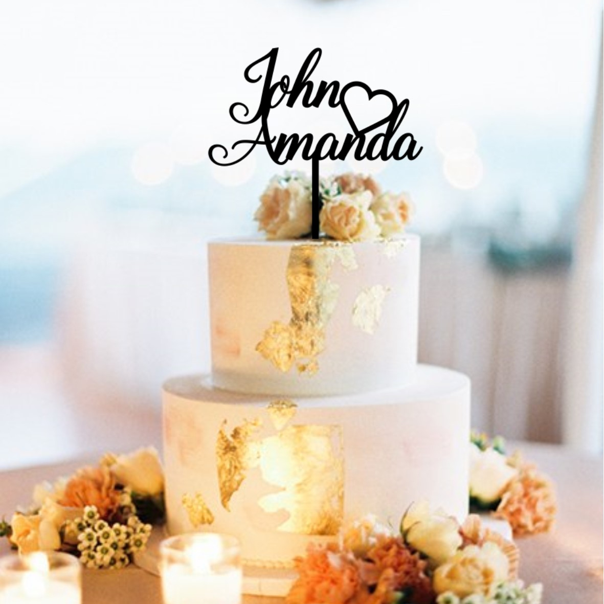 Quick Creations Cake Topper - John Heart Amanda