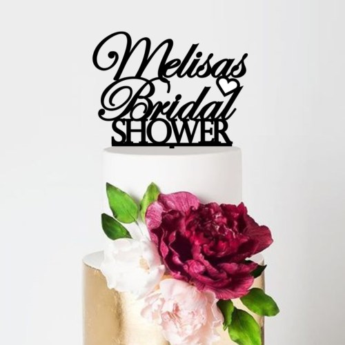 Personalised Bridal Shower Cake Topper