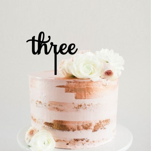 Quick Creations Cake Topper - Three