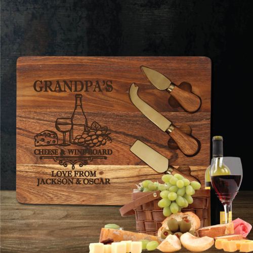 Cheese & Wine Chopping Board