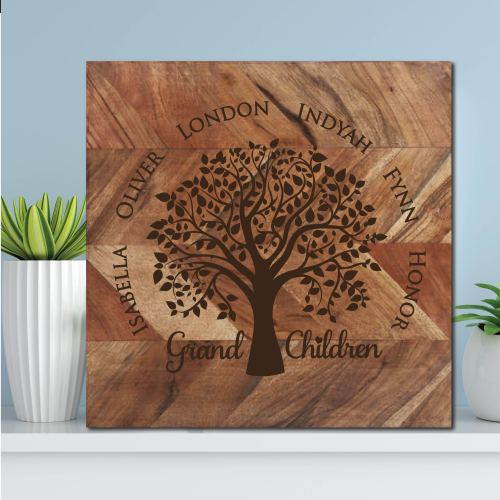 Grand Children Family Tree Chopping Board