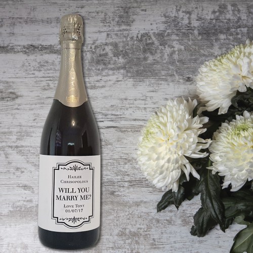 Will You Marry Me? Wine Champagne Bottle Label
