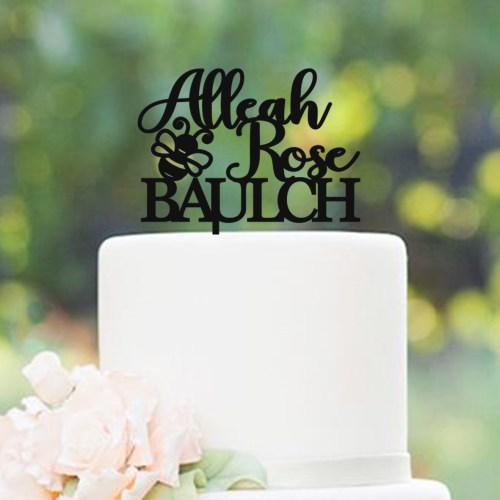Personalised Name Bee Cake Topper