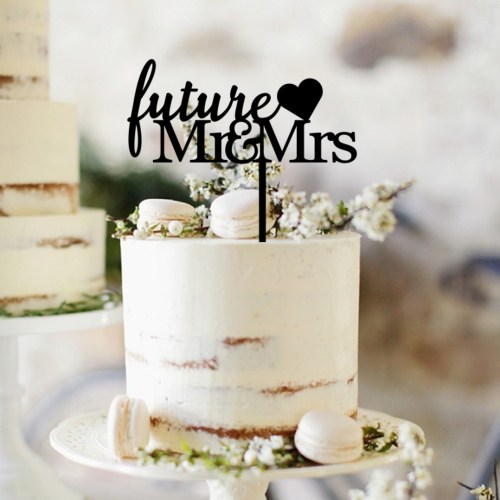 Future Mr & Mrs Heart Cake Topper