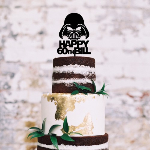 Personalised Darth Vader Happy 60th Cake Topper