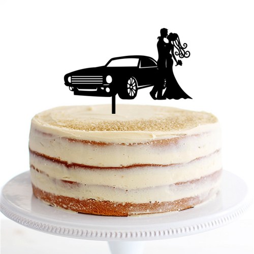Muscle Car Bride & Groom Cake Topper