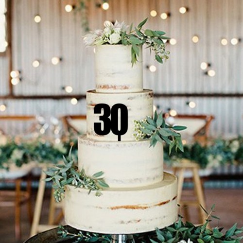 Bold Age 30 Cake Topper