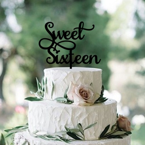 Sweet Sixteen Cake Topper