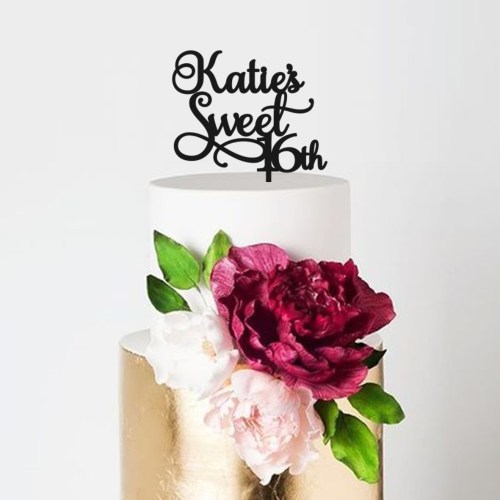 Personalised Name's Sweet 16 Cake Topper