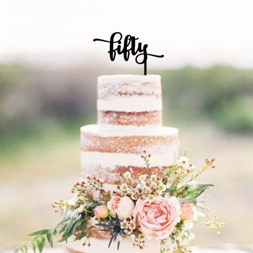 Swishes Fifty Cake Topper