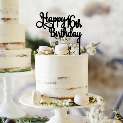 Happy 16th Birthday Cake Topper