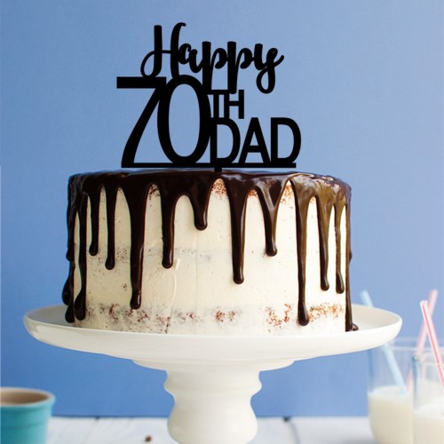 Happy 70th DAD Cake Topper