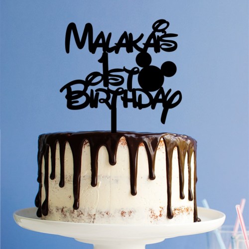 Personalised 1st Birthday Ears Cake Topper