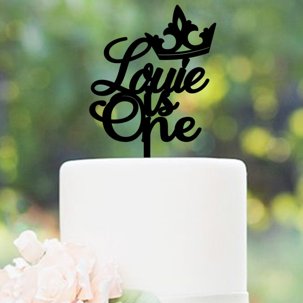 Personalised Crown is One Cake Topper